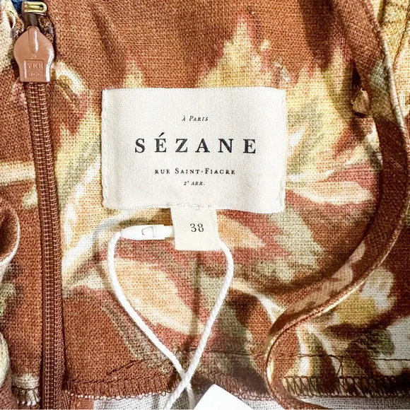 Sezane Chiaretta Dress Adana Maxi Floral Size 36 38 US 4 6 NWT - Picture 7 of 13